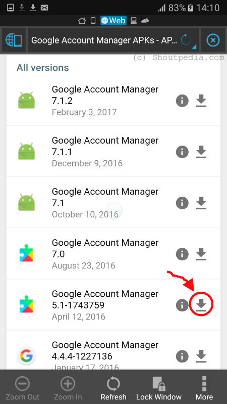 google account manager 7.1 1 apk error